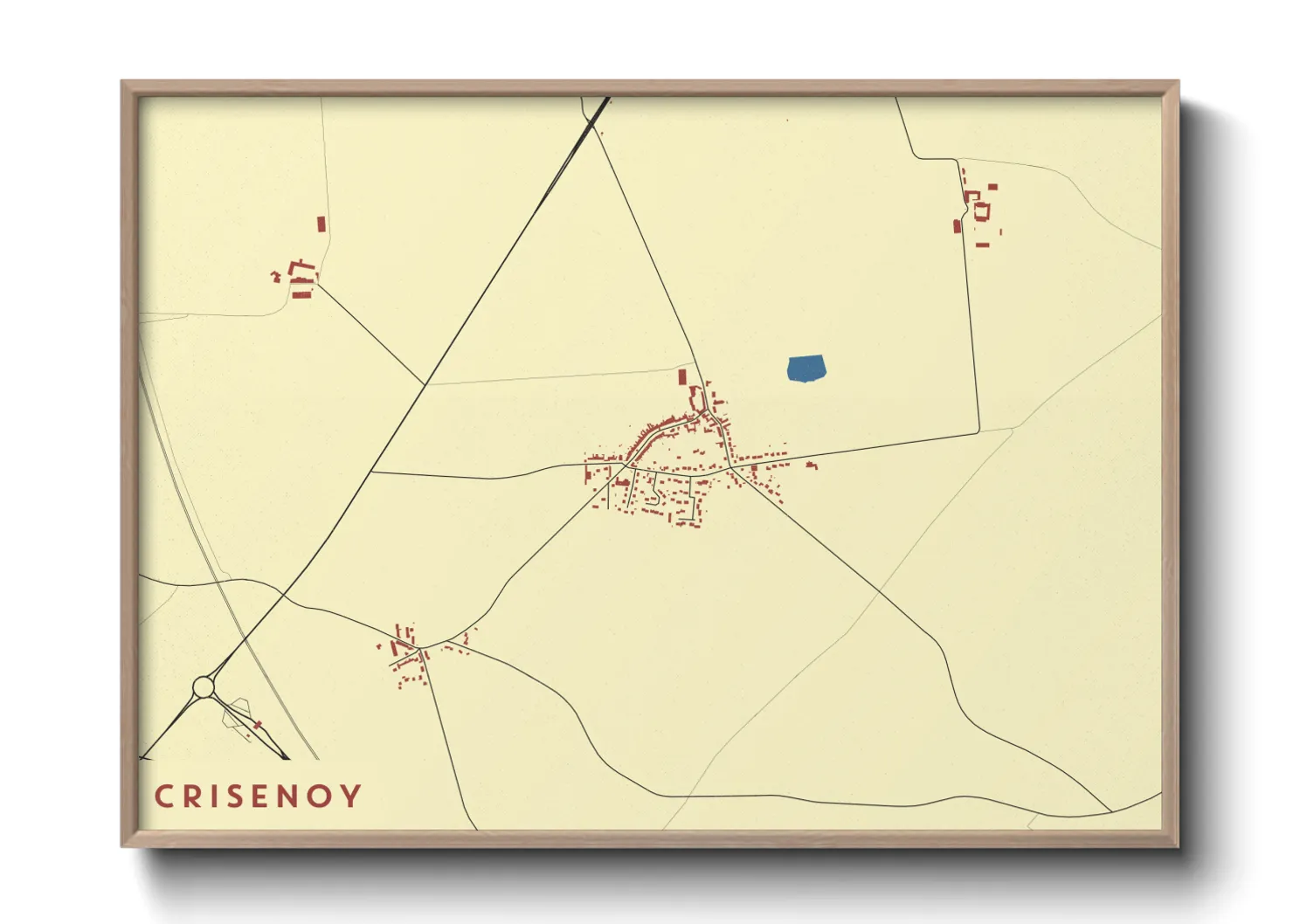 Une affiche de carte sur Crisenoy