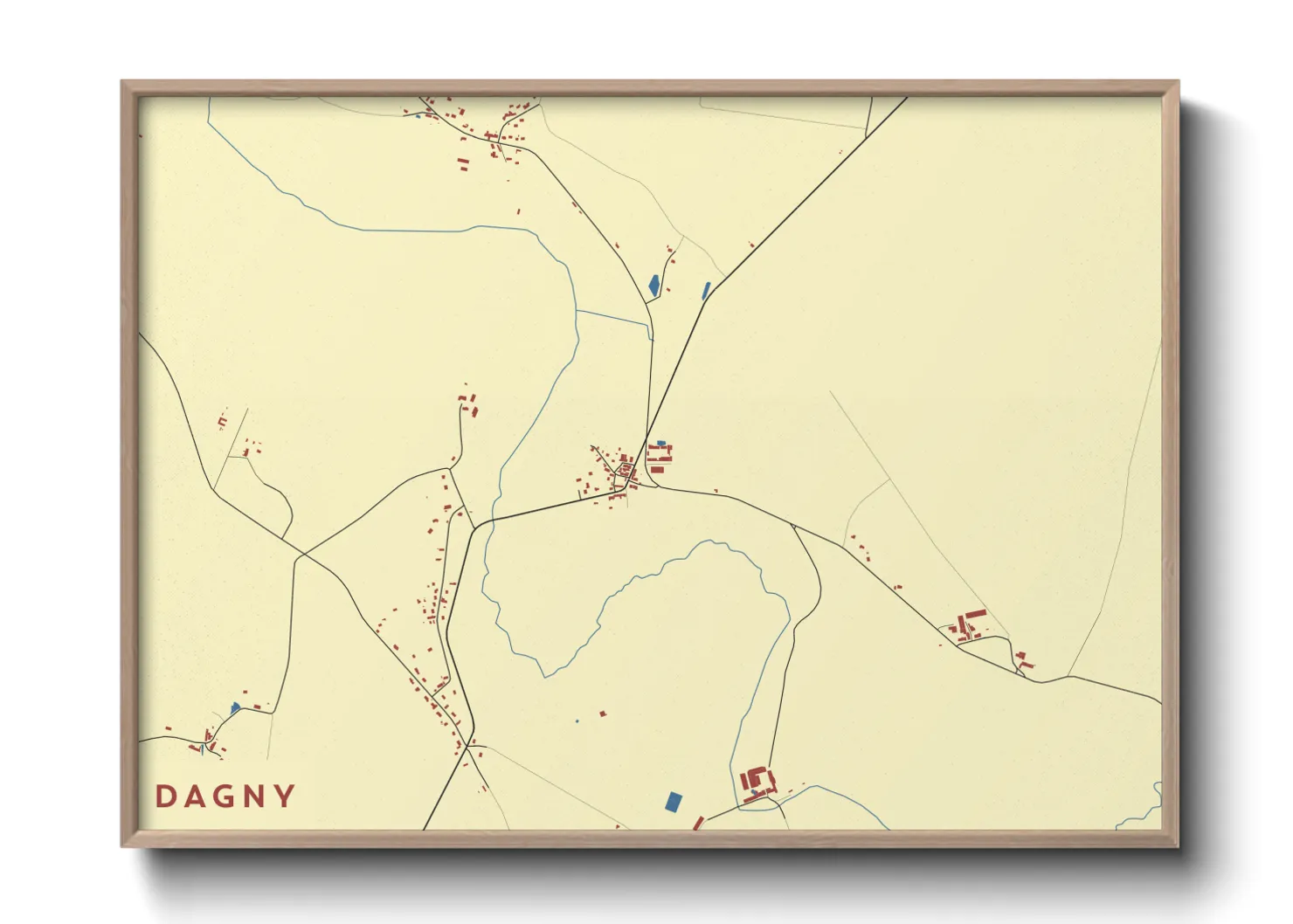 Une affiche de carte sur Dagny