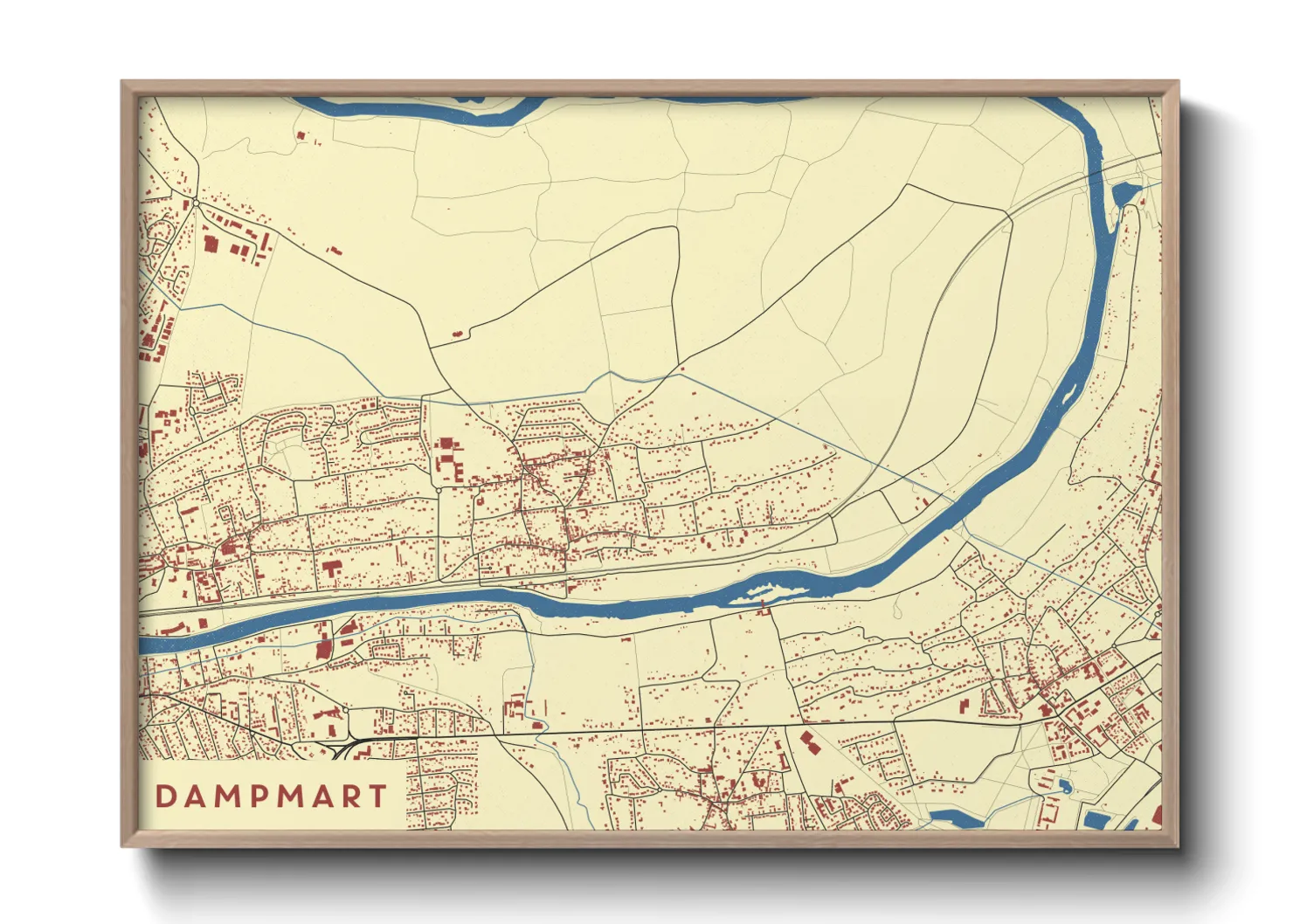 Une affiche de carte sur Dampmart