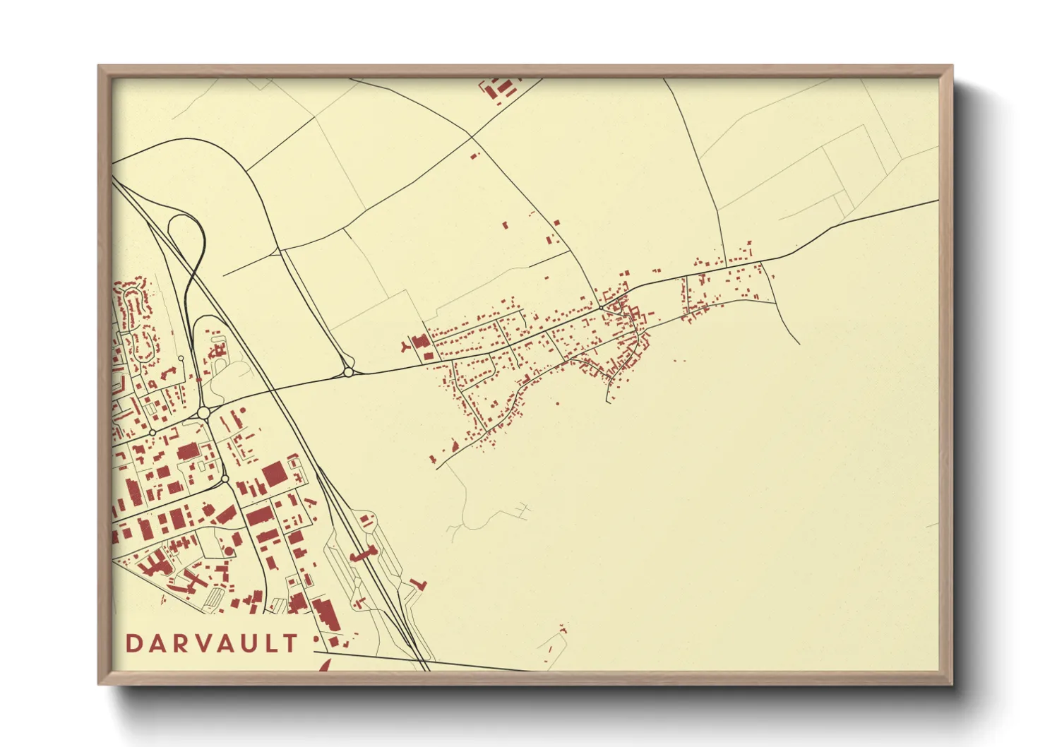 Une affiche de carte sur Darvault