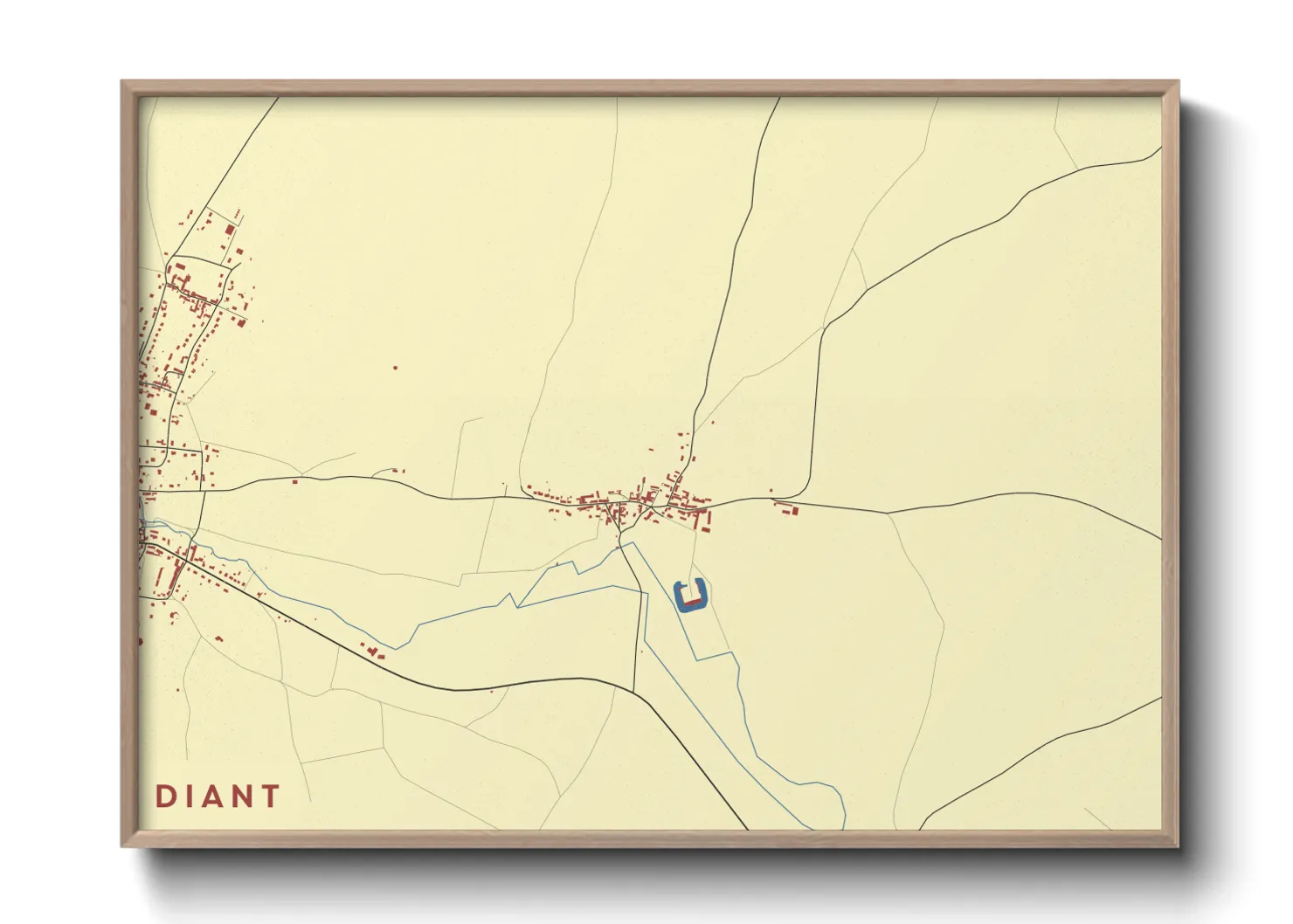 Une affiche de carte sur Diant