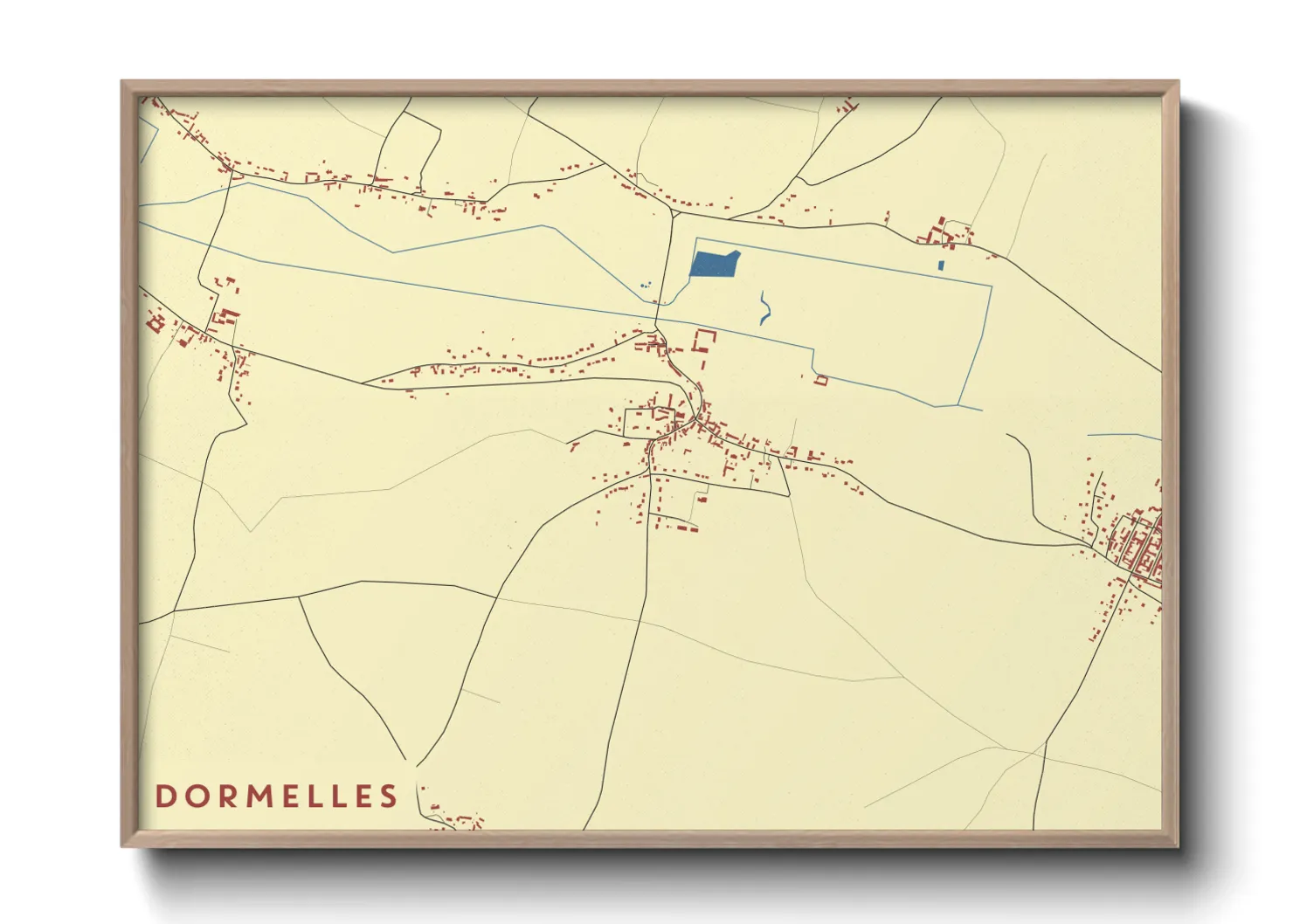 Une affiche de carte sur Dormelles