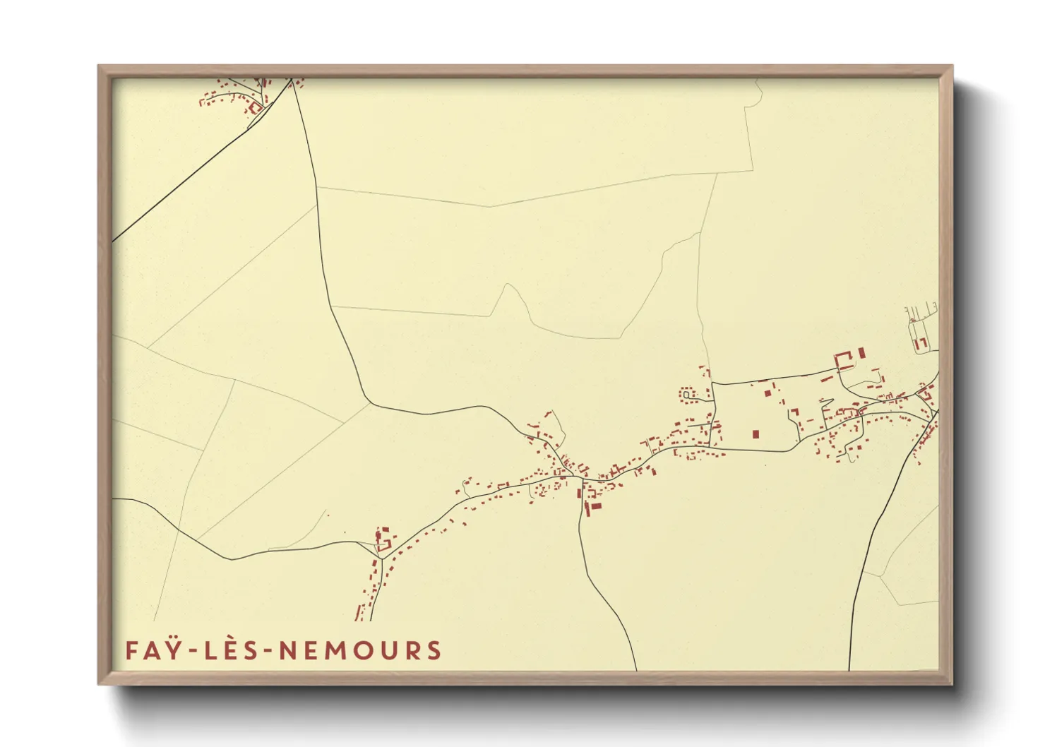 Une affiche de carte sur Faÿ-lès-Nemours
