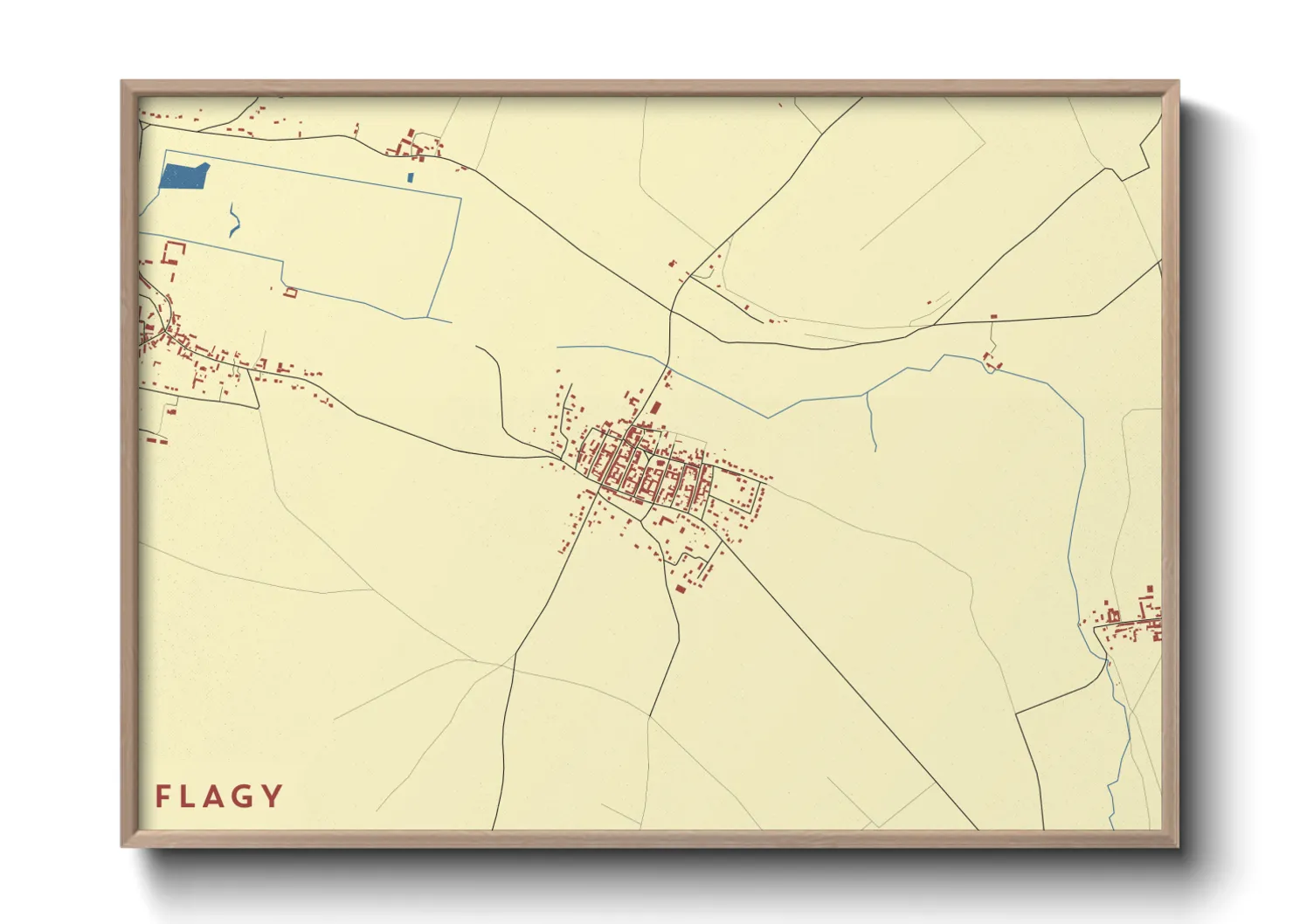 Une affiche de carte sur Flagy