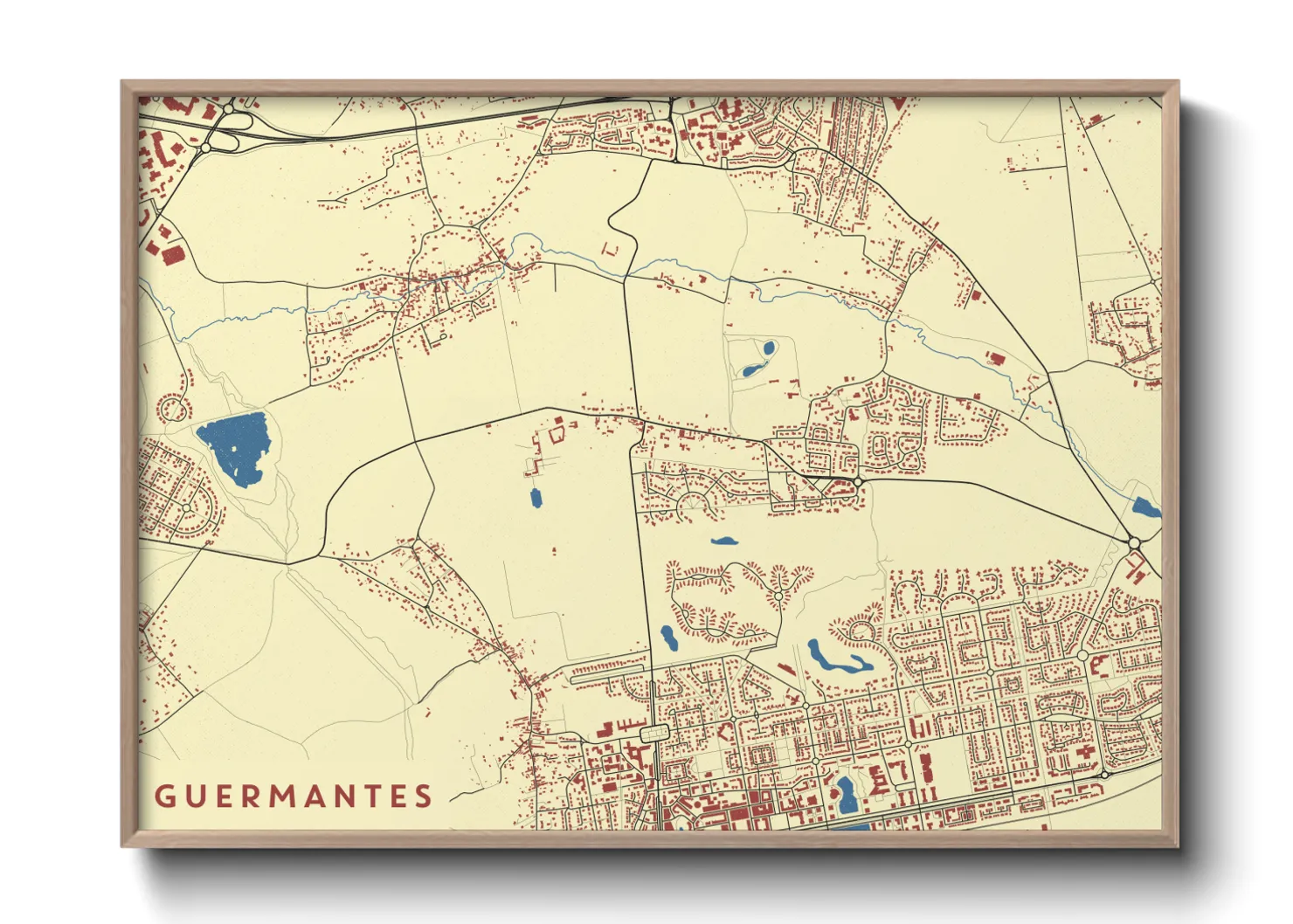 Une affiche de carte sur Guermantes