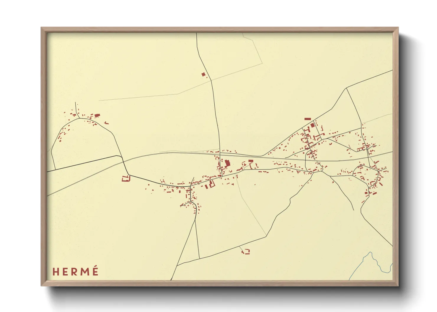 Une affiche de carte sur Hermé