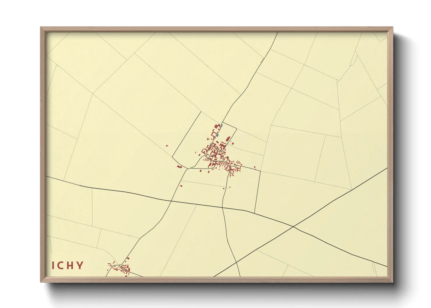 Une affiche de carte sur Ichy