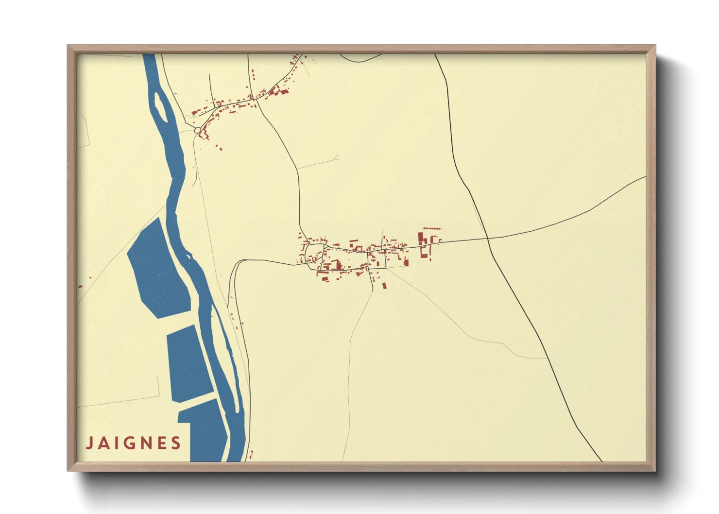 Une affiche de carte sur Jaignes