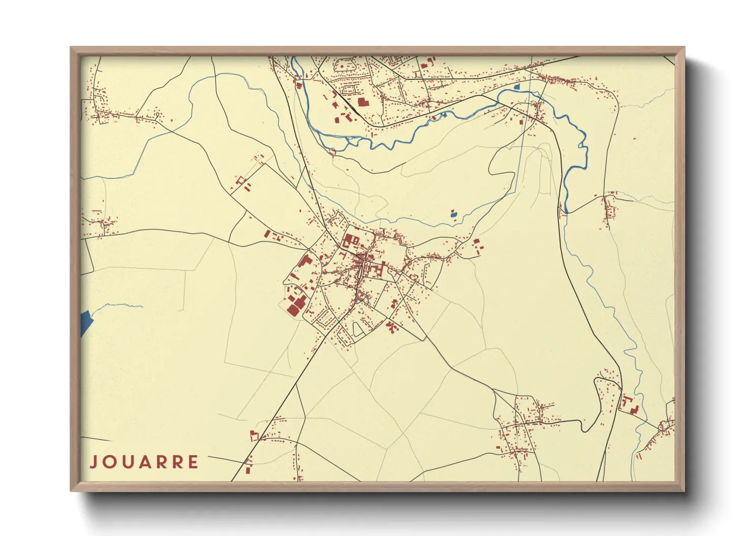 Une affiche de carte sur Jouarre