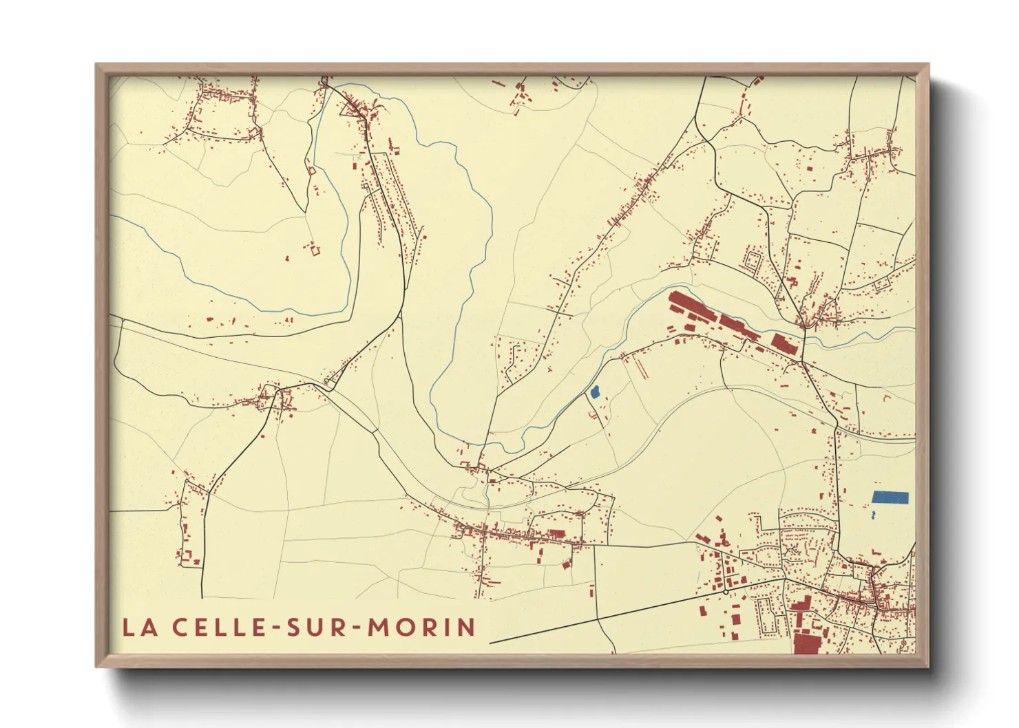 Une affiche de carte sur La Celle-sur-Morin