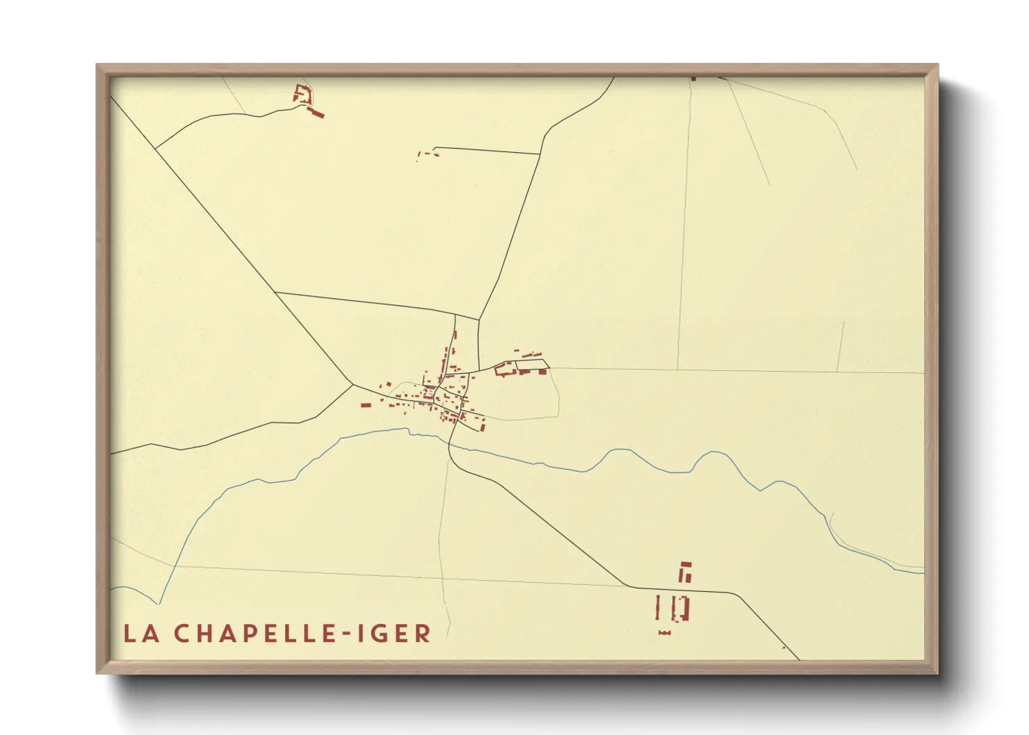 Une affiche de carte sur La Chapelle-Iger