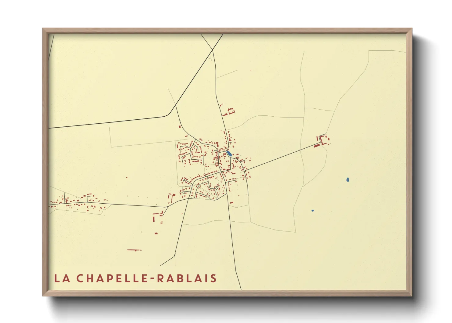 Une affiche de carte sur La Chapelle-Rablais