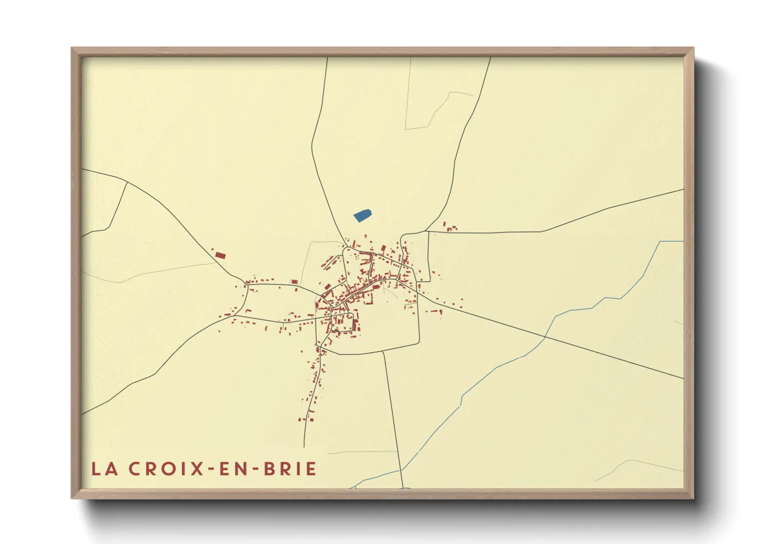 Une affiche de carte sur La Croix-en-Brie