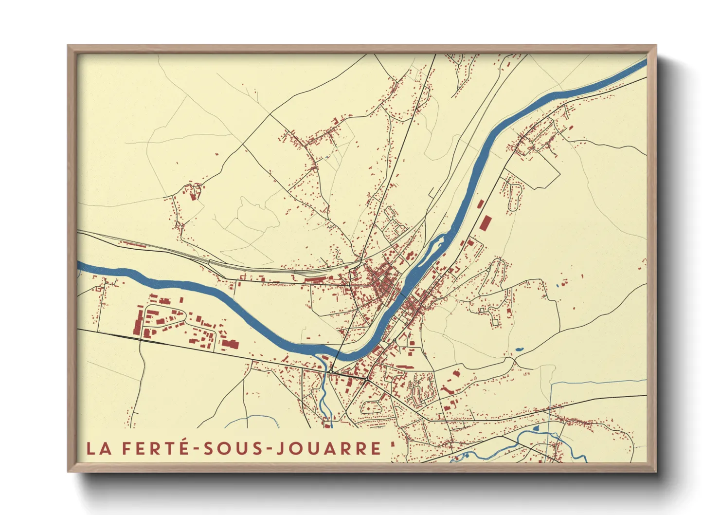 Une affiche de carte sur La Ferté-sous-Jouarre