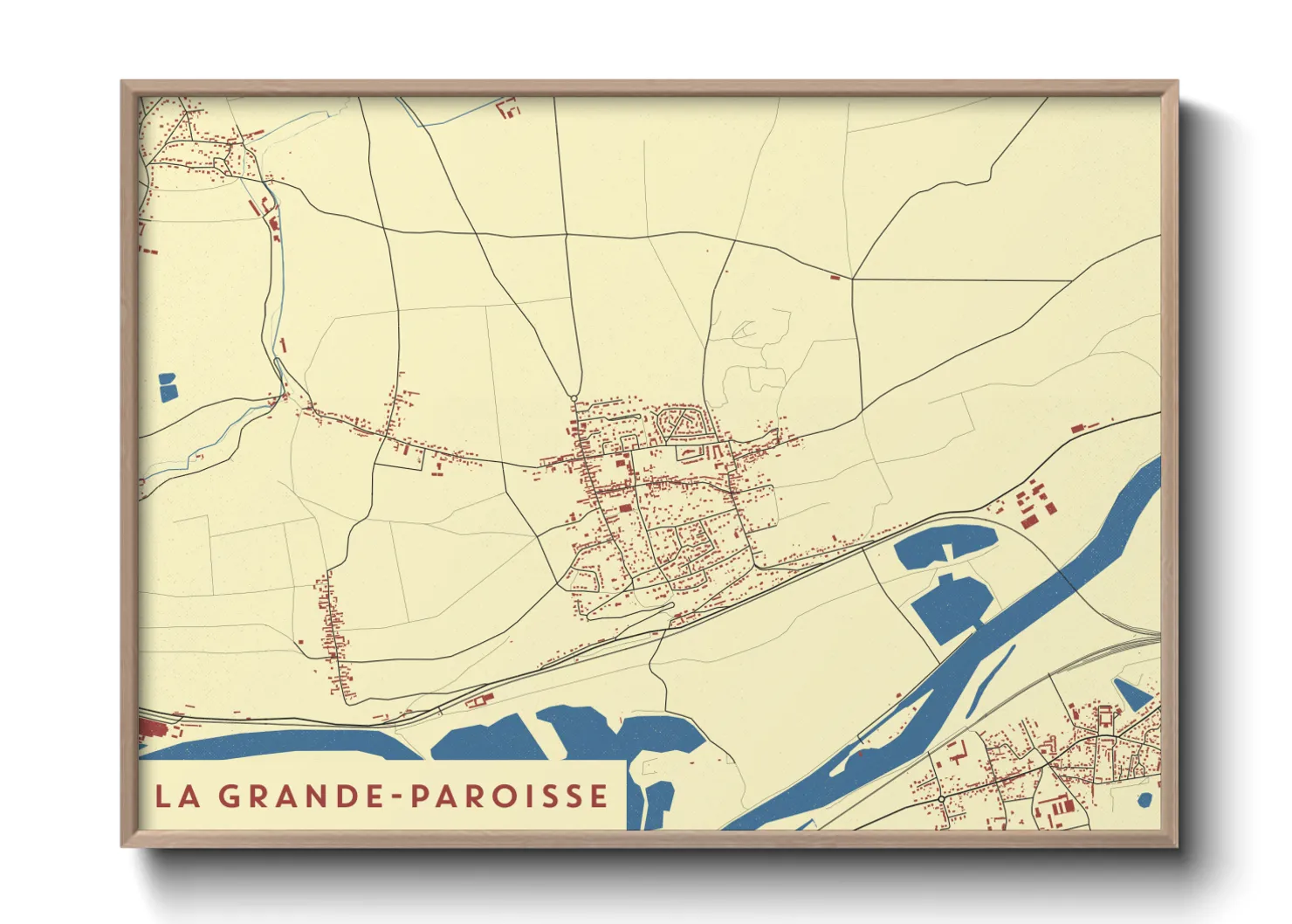 Une affiche de carte sur La Grande-Paroisse