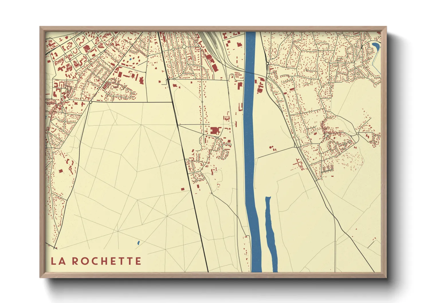 Une affiche de carte sur La Rochette