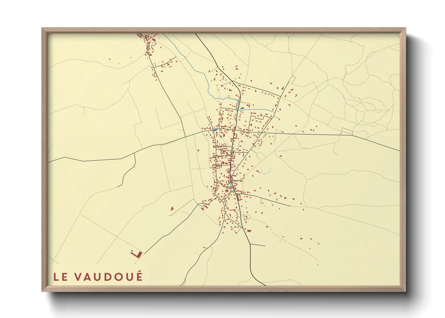 Une affiche de carte sur Le Vaudoué