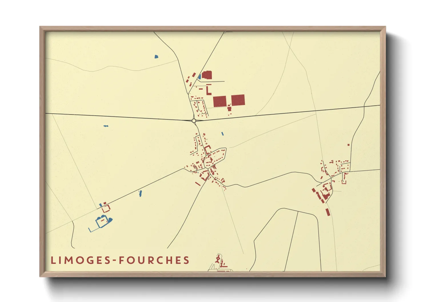 Une affiche de carte sur Limoges-Fourches