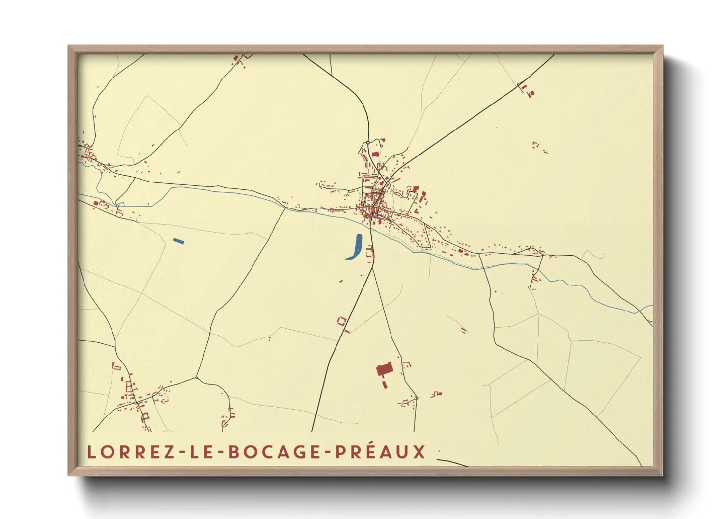 Une affiche de carte sur Lorrez-le-Bocage-Préaux