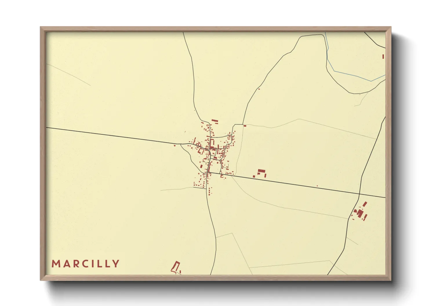 Une affiche de carte sur Marcilly