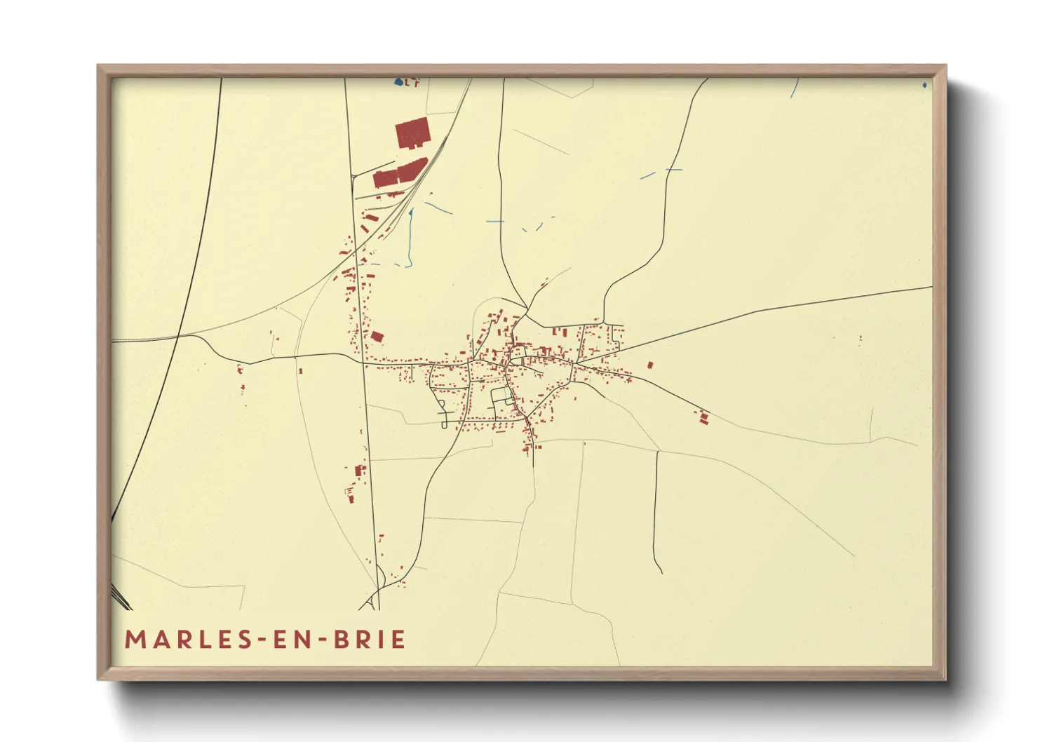 Une affiche de carte sur Marles-en-Brie