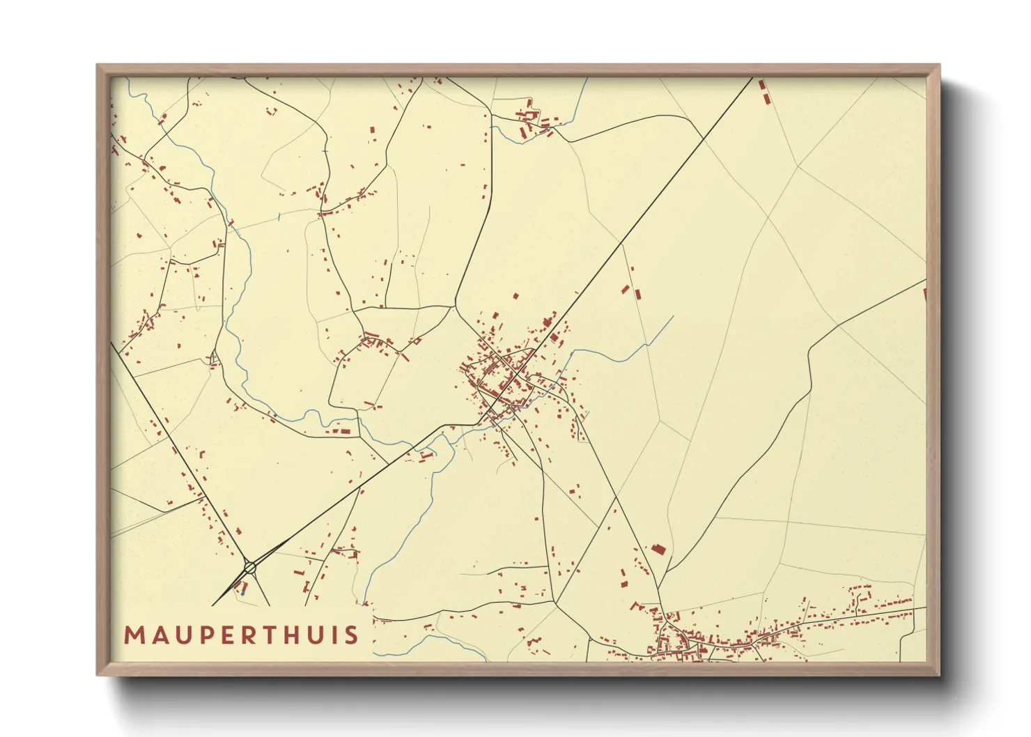 Une affiche de carte sur Mauperthuis