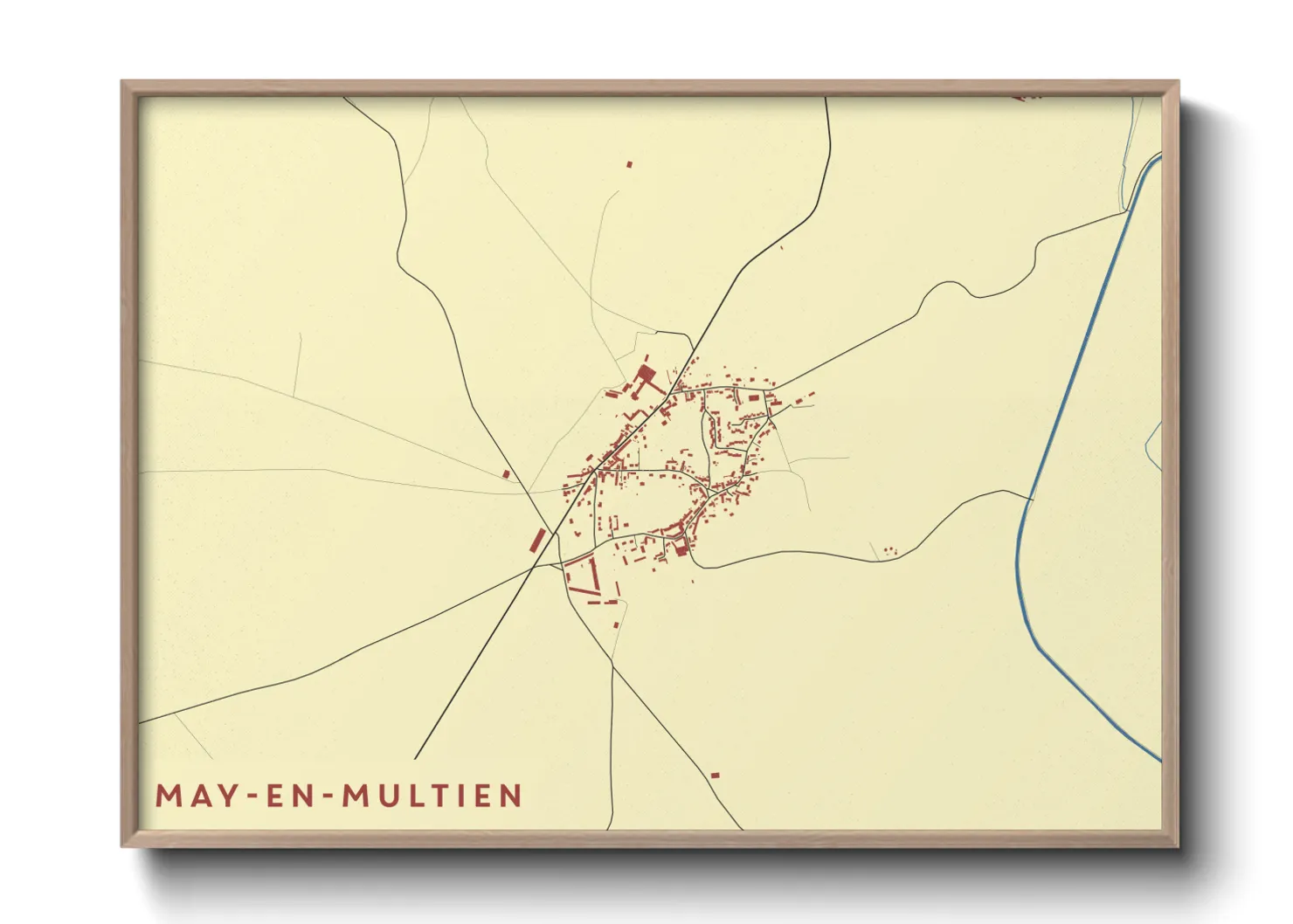 Une affiche de carte sur May-en-Multien