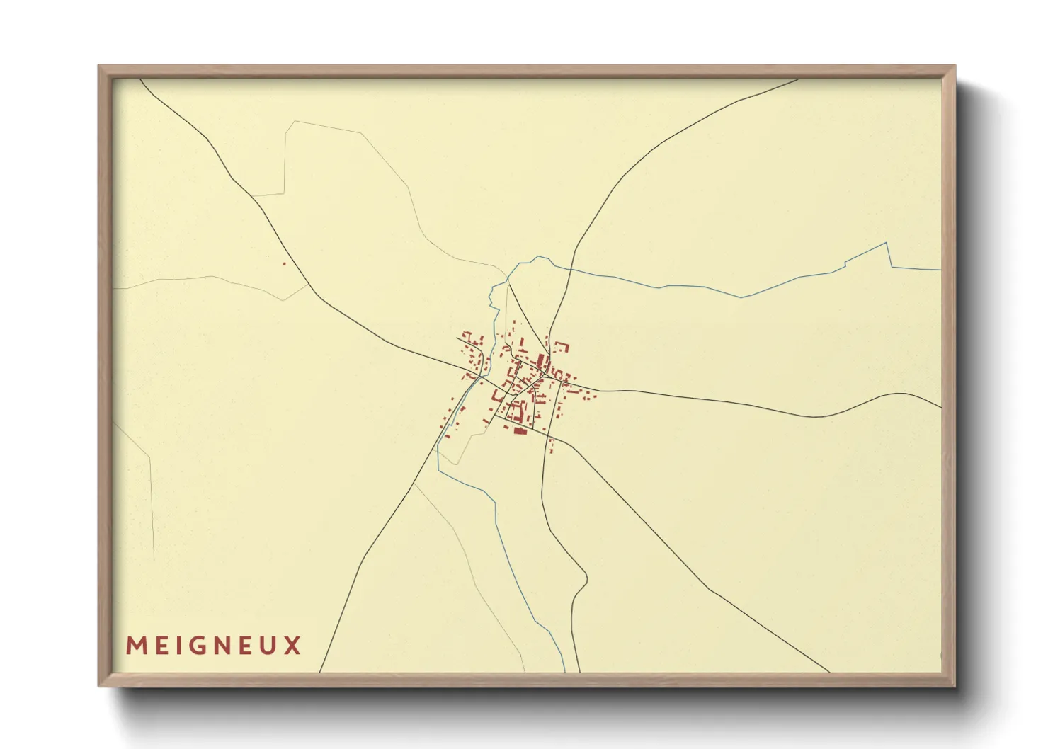 Une affiche de carte sur Meigneux