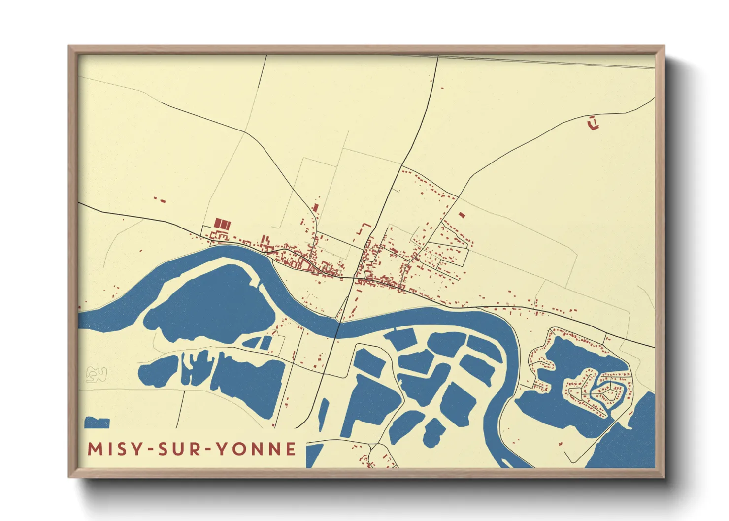 Une affiche de carte sur Misy-sur-Yonne