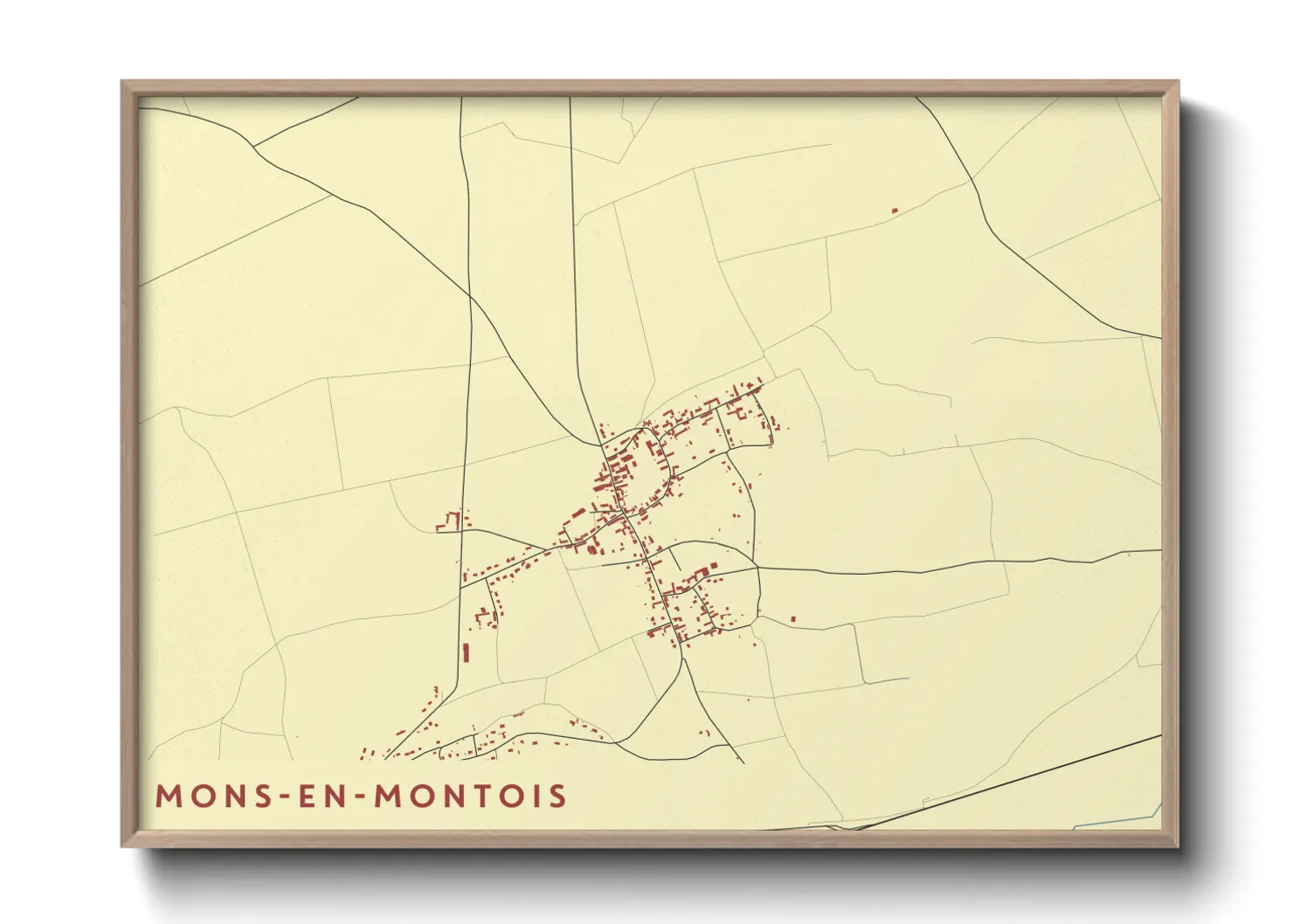 Une affiche de carte sur Mons-en-Montois