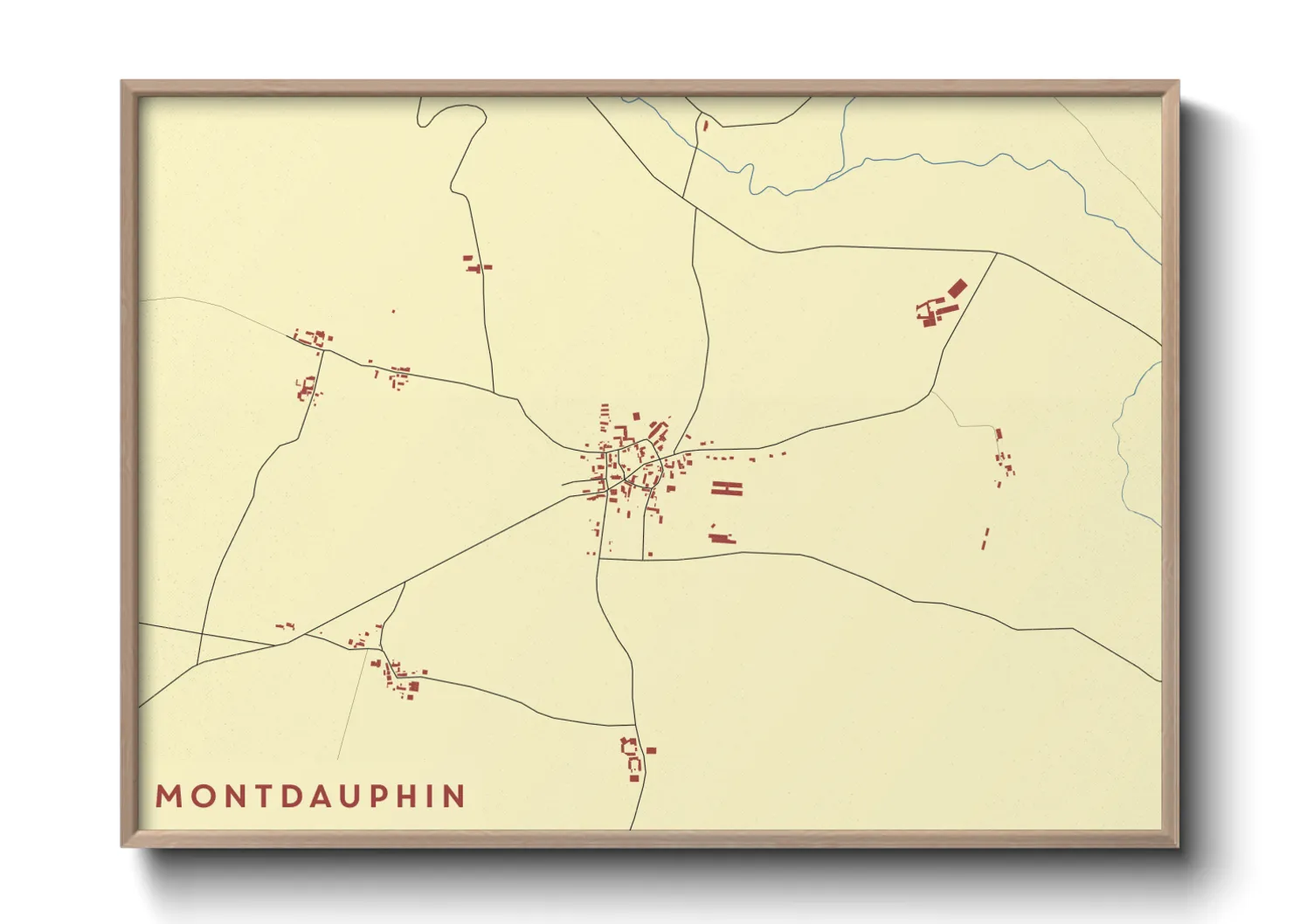 Une affiche de carte sur Montdauphin