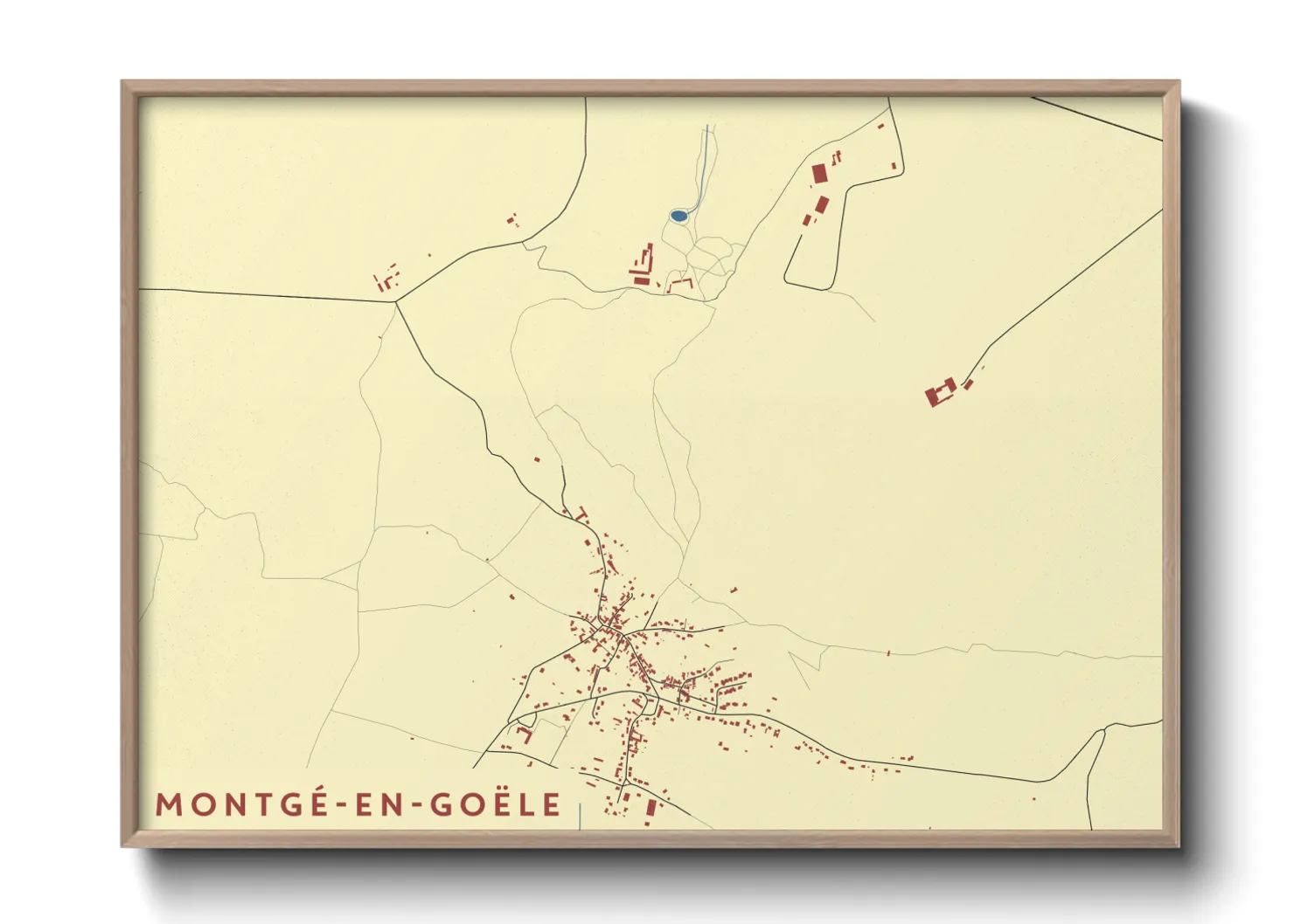 Une affiche de carte sur Montgé-en-Goële