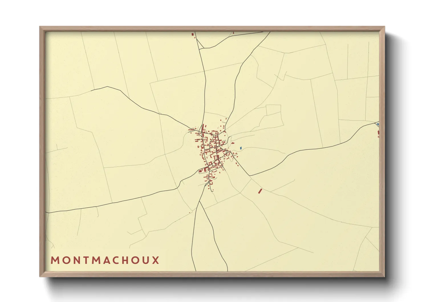 Une affiche de carte sur Montmachoux