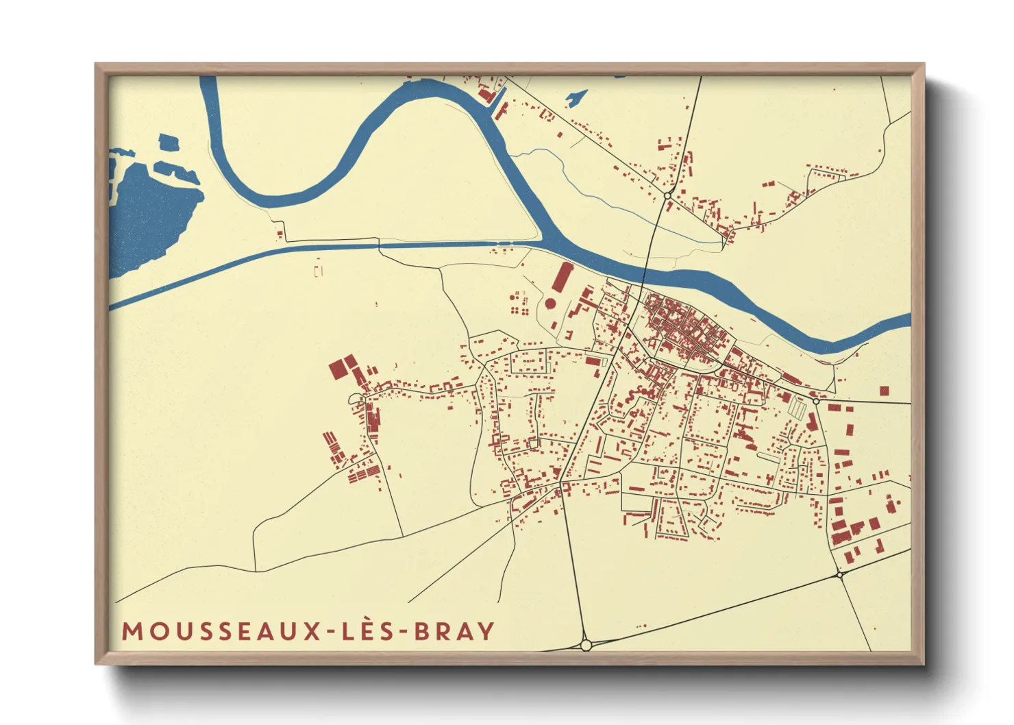 Une affiche de carte sur Mousseaux-lès-Bray