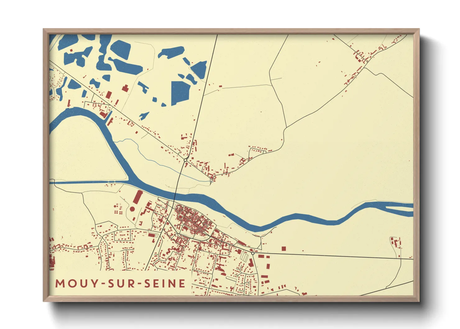 Une affiche de carte sur Mouy-sur-Seine