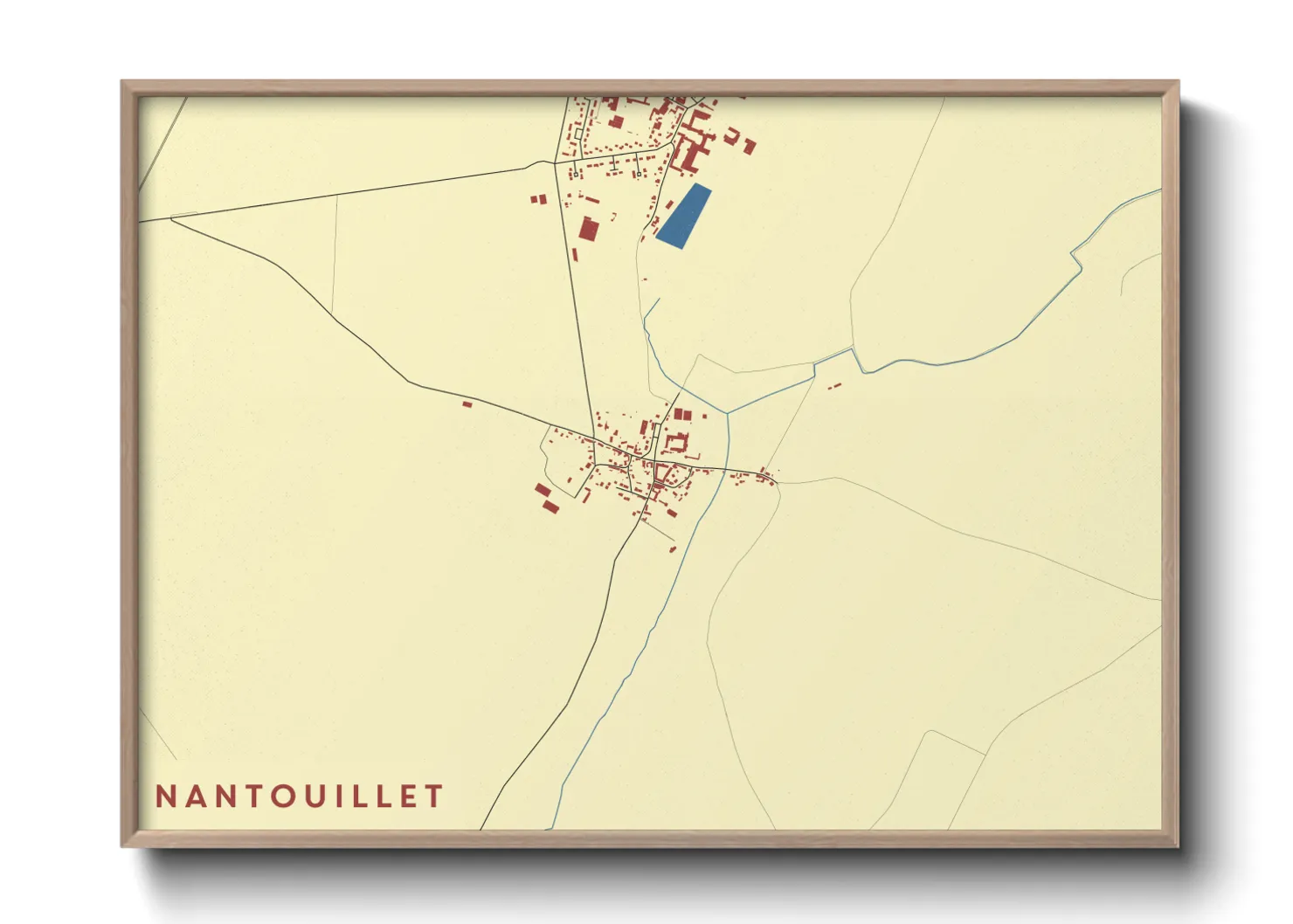 Une affiche de carte sur Nantouillet