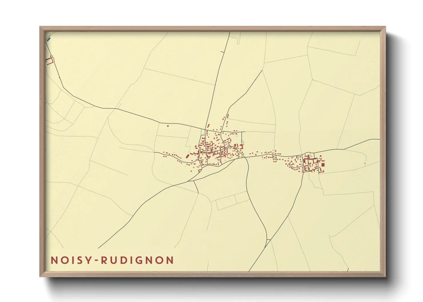 Une affiche de carte sur Noisy-Rudignon