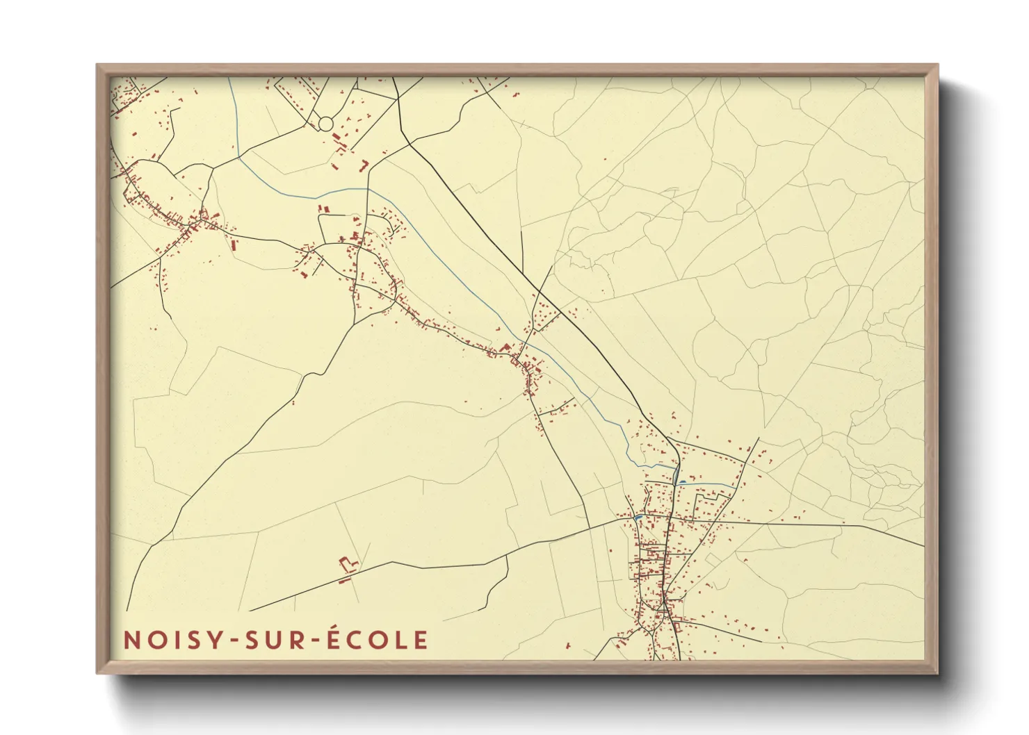 Une affiche de carte sur Noisy-sur-École