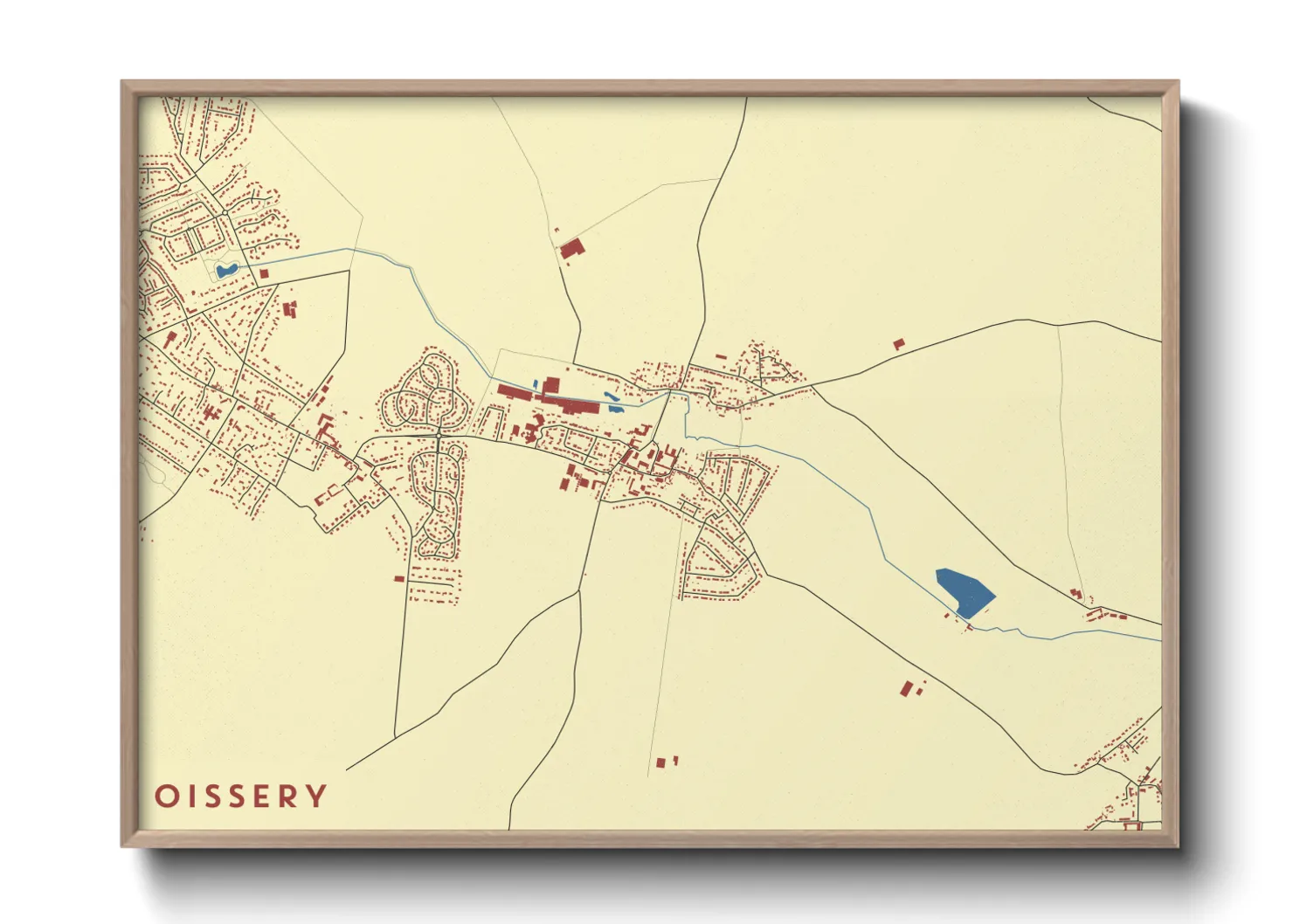 Une affiche de carte sur Oissery