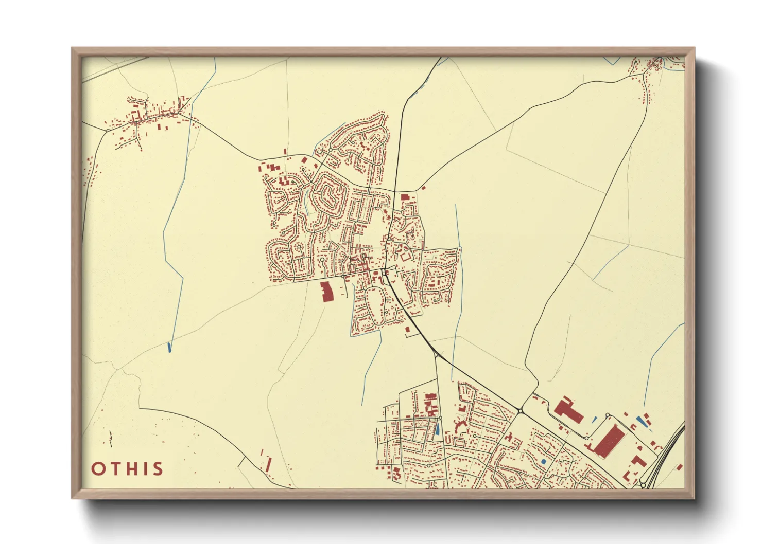 Une affiche de carte sur Othis