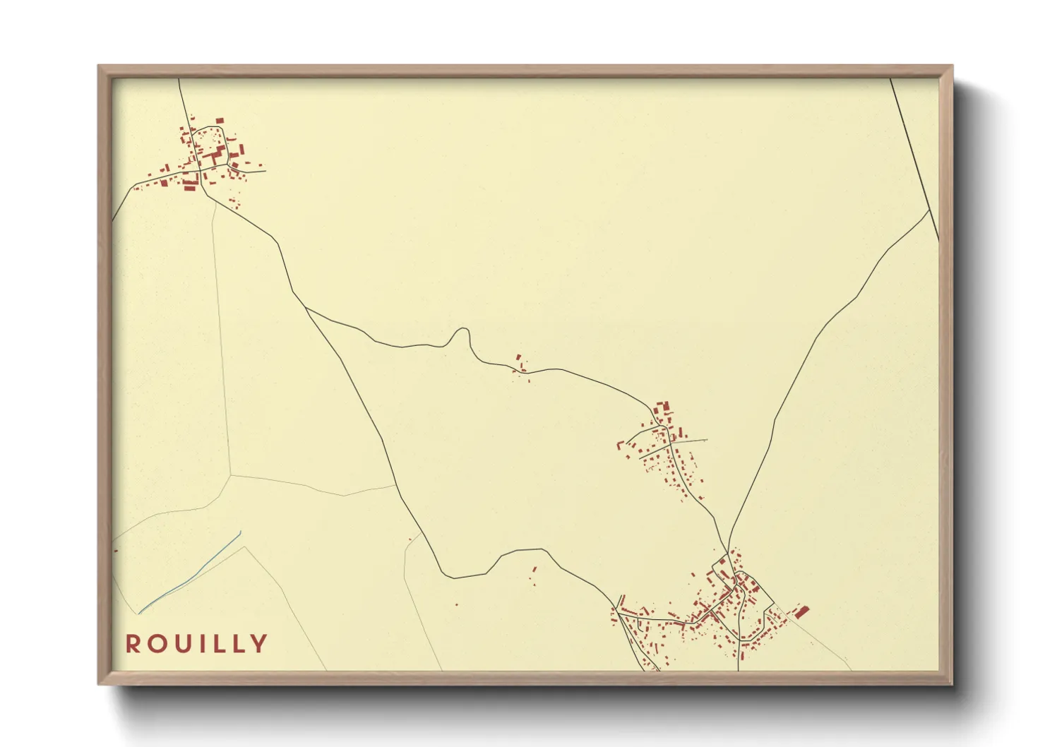 Une affiche de carte sur Rouilly