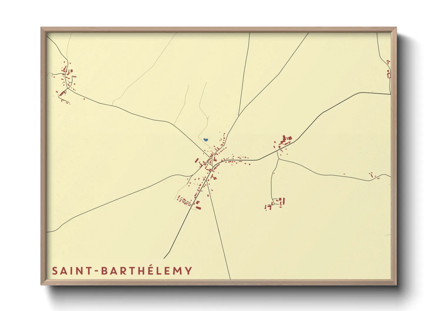 Une affiche de carte sur Saint-Barthélemy