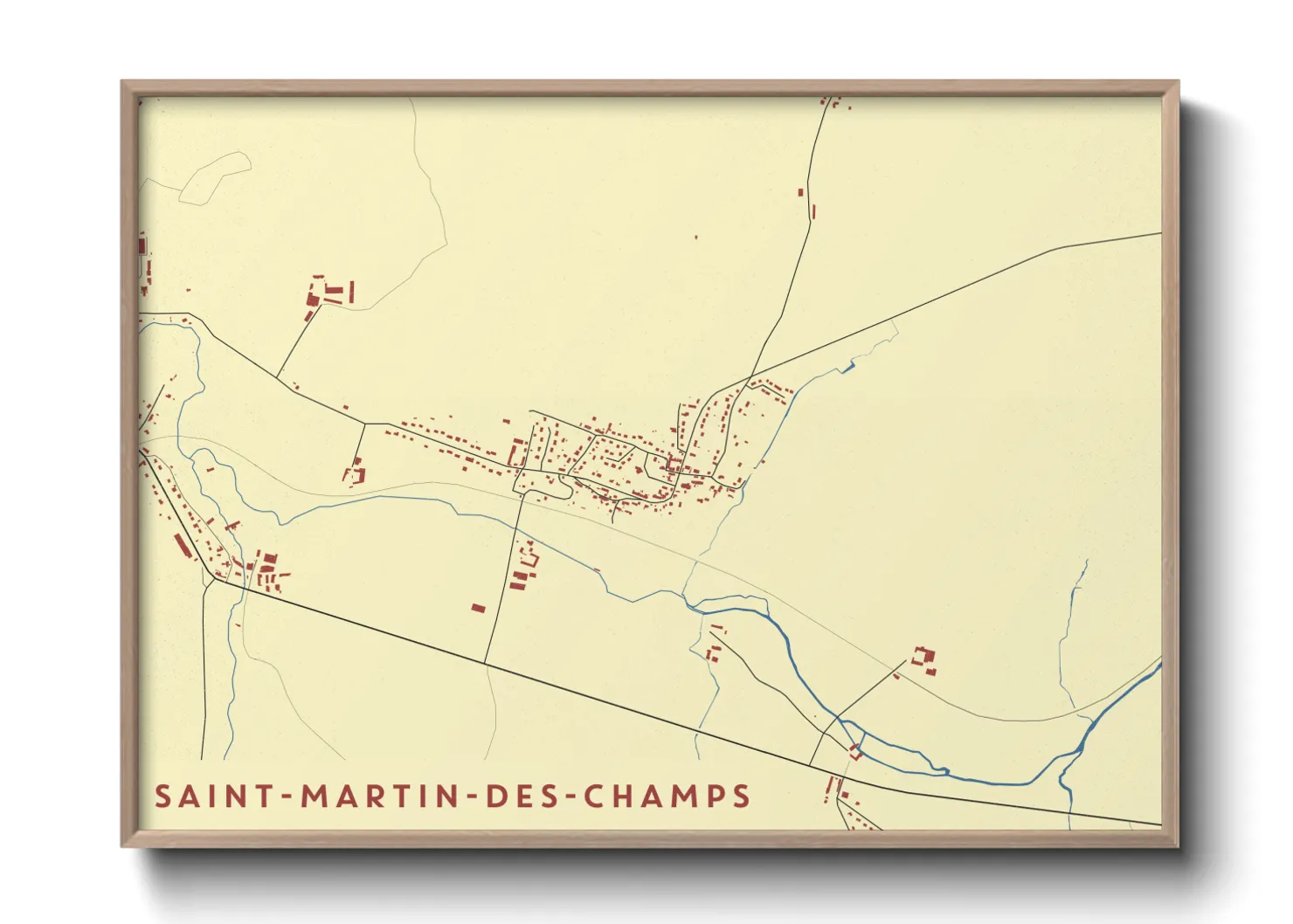 Une affiche de carte sur Saint-Martin-des-Champs