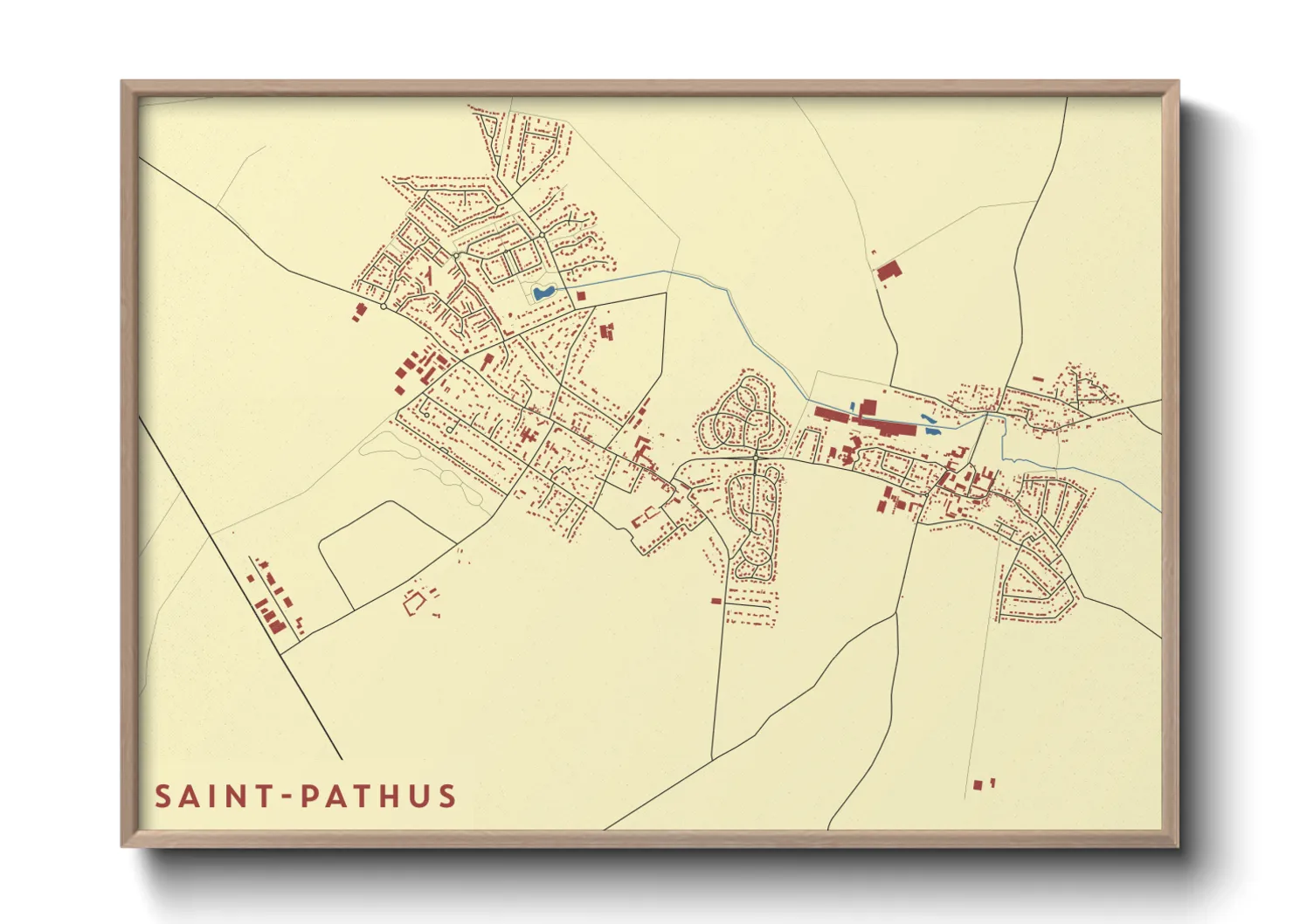 Une affiche de carte sur Saint-Pathus