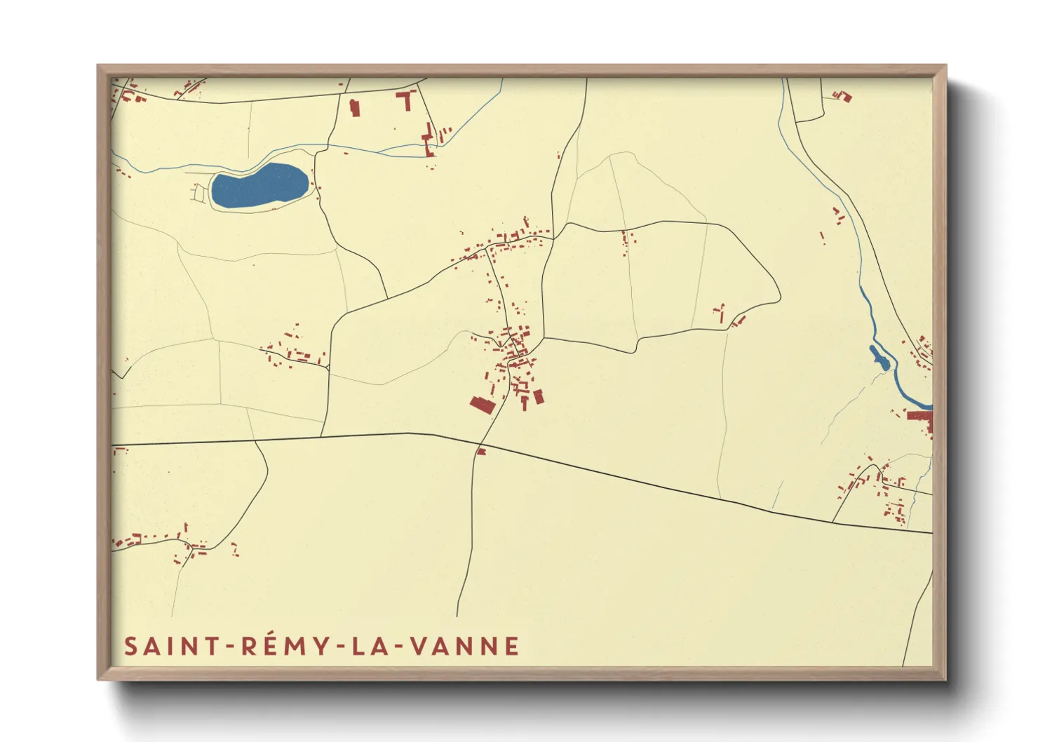 Une affiche de carte sur Saint-Rémy-la-Vanne