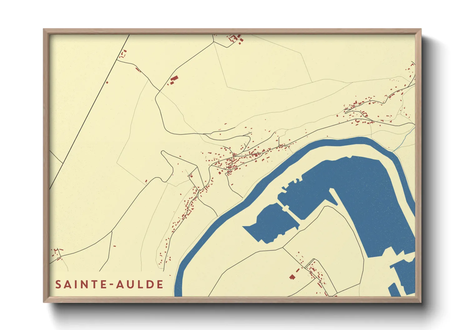 Une affiche de carte sur Sainte-Aulde