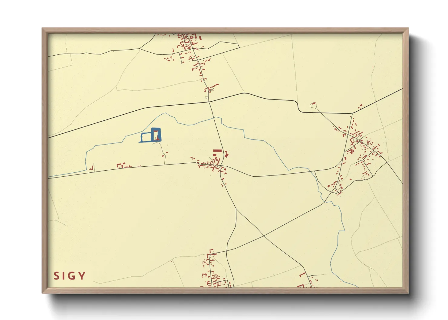 Une affiche de carte sur Sigy