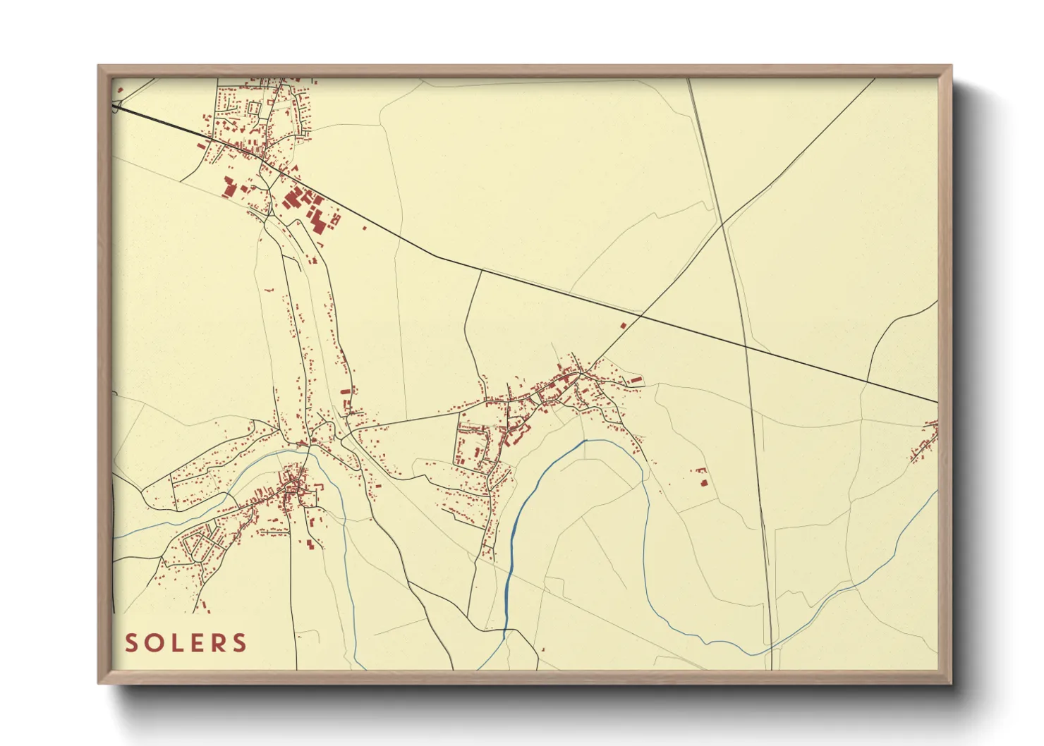 Une affiche de carte sur Solers