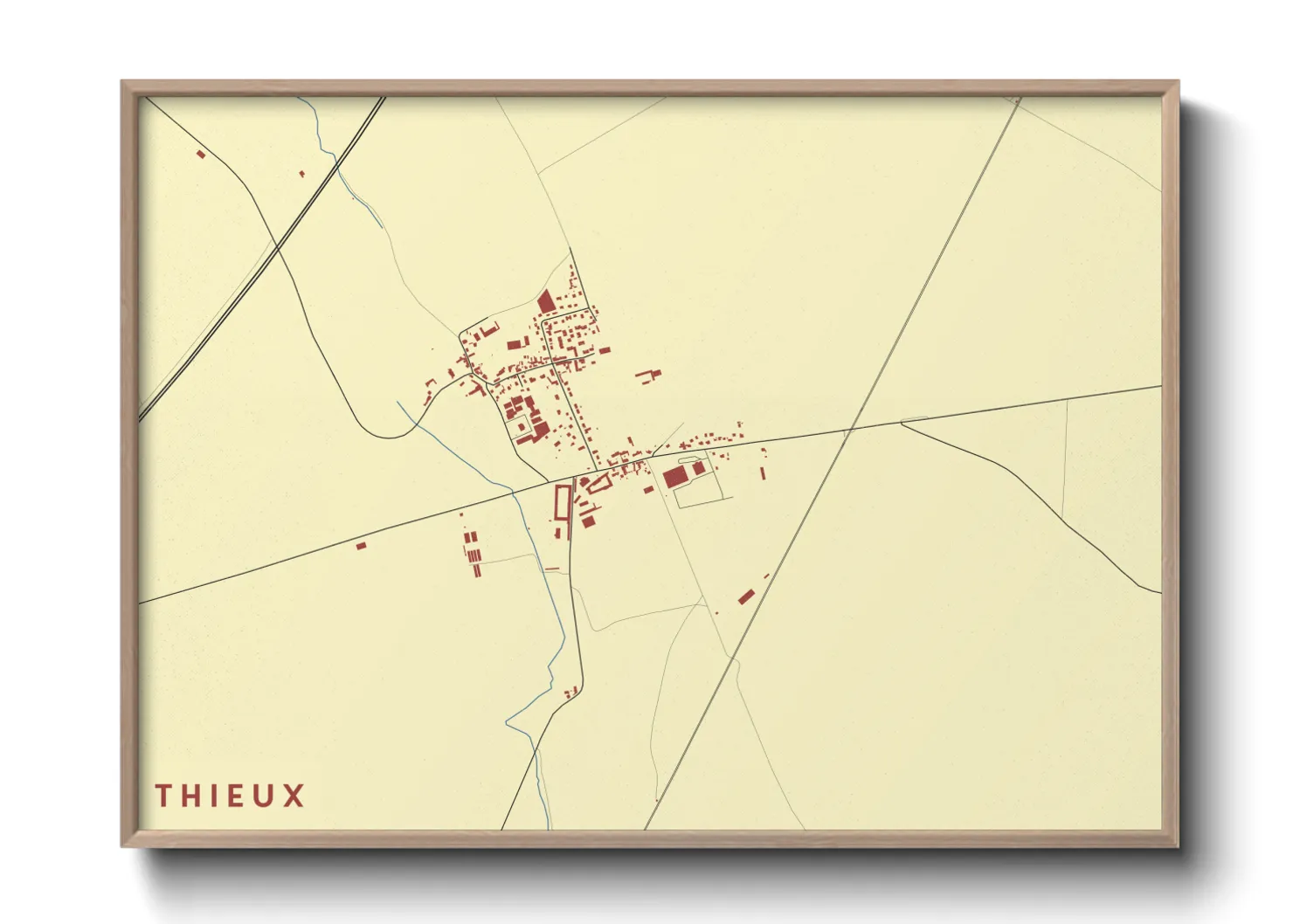 Une affiche de carte sur Thieux
