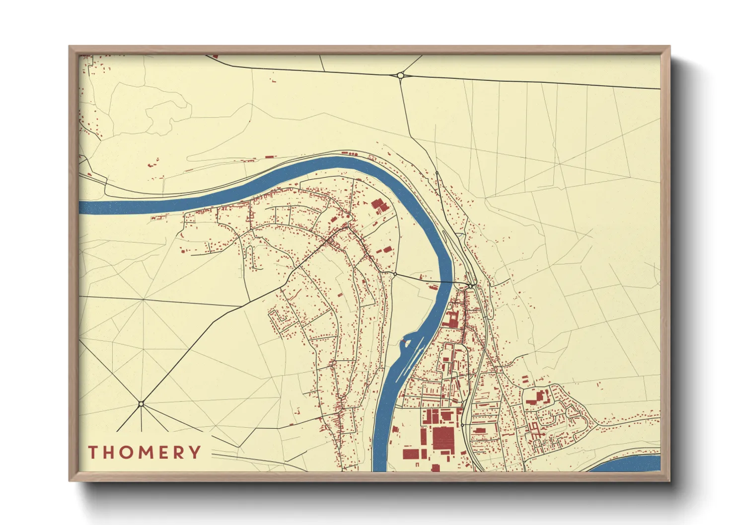 Une affiche de carte sur Thomery